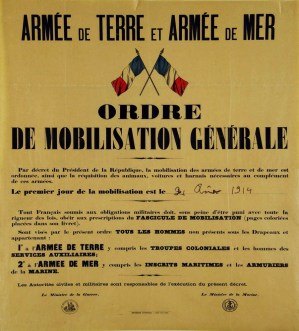 AFFICHE MOBILISATION 1914