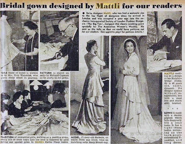 Mattli The australian women's Weekly 11 juin 1949